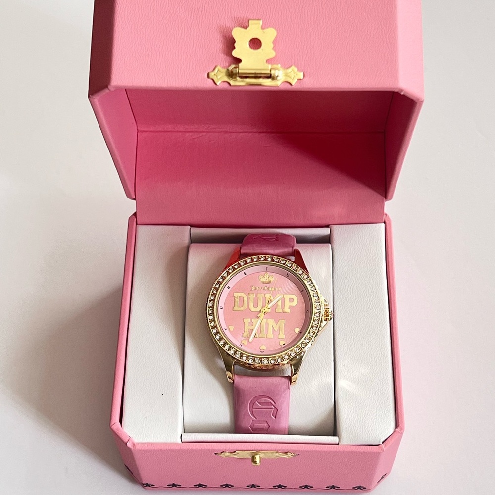 NWT Juicy Couture Pink 'Dump Him’ Watch - Picture 8 of 16